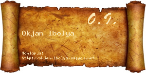 Okjan Ibolya névjegykártya